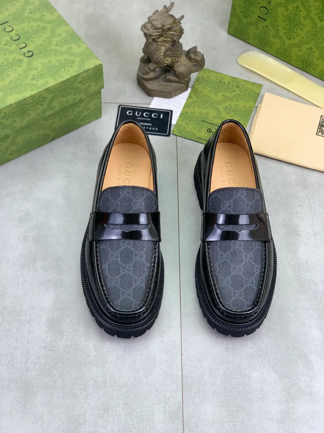 Men's shoes P580💰【New style】🆘Water dyed cowhide lining (GUCCI) Gucci business leather shoes, made of original imported Italian 🇮🇹 open-edge beaded calfskin, fully water-dyed cowhide lining, carefully handmade by professional shoemakers, the original version is specially designed for wear-resistant and lightweight foam outsole. Standard code: 38-45 5️⃣color🉑️select